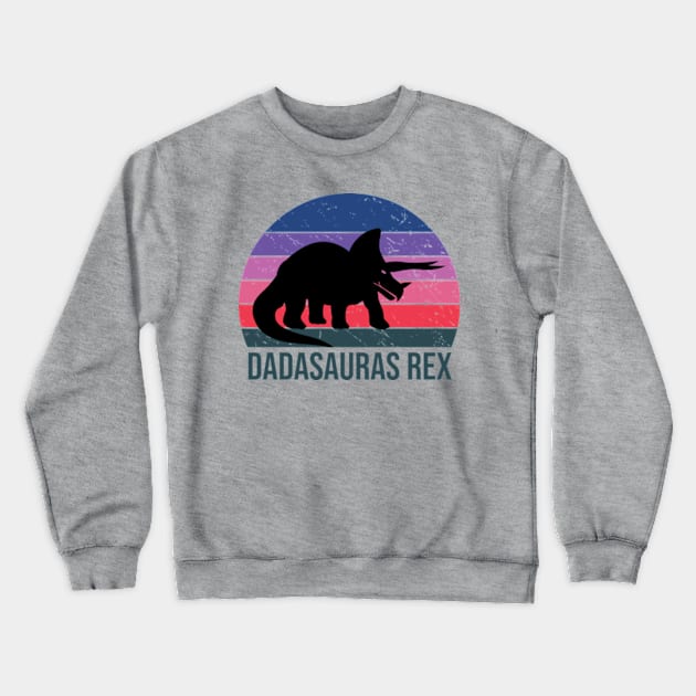 Dadasaurus Rex Styracosaurus Dinosaur Father Gift Crewneck Sweatshirt by JaiStore